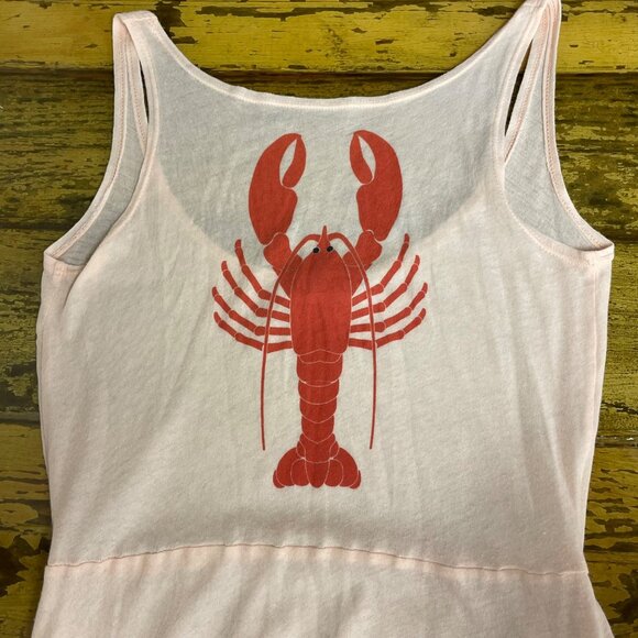 Wildfox Shipwrecked Lobster Sheer Maxi Dress Sz MED Coastal Vacation Beach - Picture 3 of 5